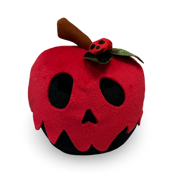 poison apple plush prop great for evil queen or snow white cosplay poison apple is red and black with green leaves and skull berries
