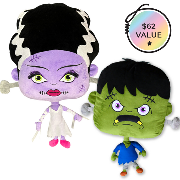 undying love set bride of frankenstein and frankensteins monsters 2 amazing pillows for halloween home decorations