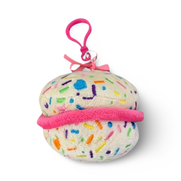mini keychain plush and plush ornaments dessert plushies colorful embroidery fun print and patterns unicorn macaron backpack clip  macaron plush ornament