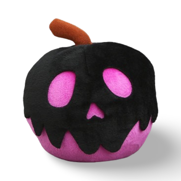 poison apple plush toy or cosplay prop measures 6 inch tall black minky with purple minky fits perfectly in your palm scary halloween plush spooky cute home decor plush toy evil queen snow white cosplay prop
