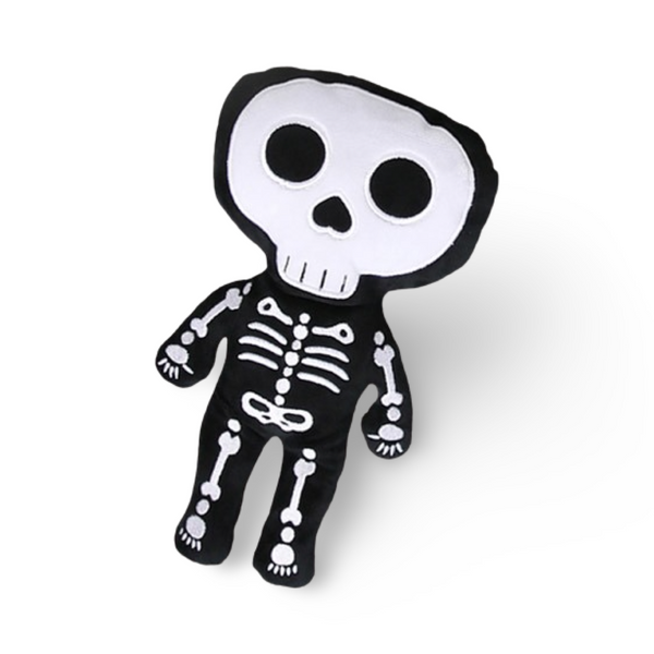 12 inch tall Skeleton plush black minky white embroidery beautiful embroidery high quality plush halloween skeleton bat plushie halloween goth home decor childrens halloween skeleton plush toy