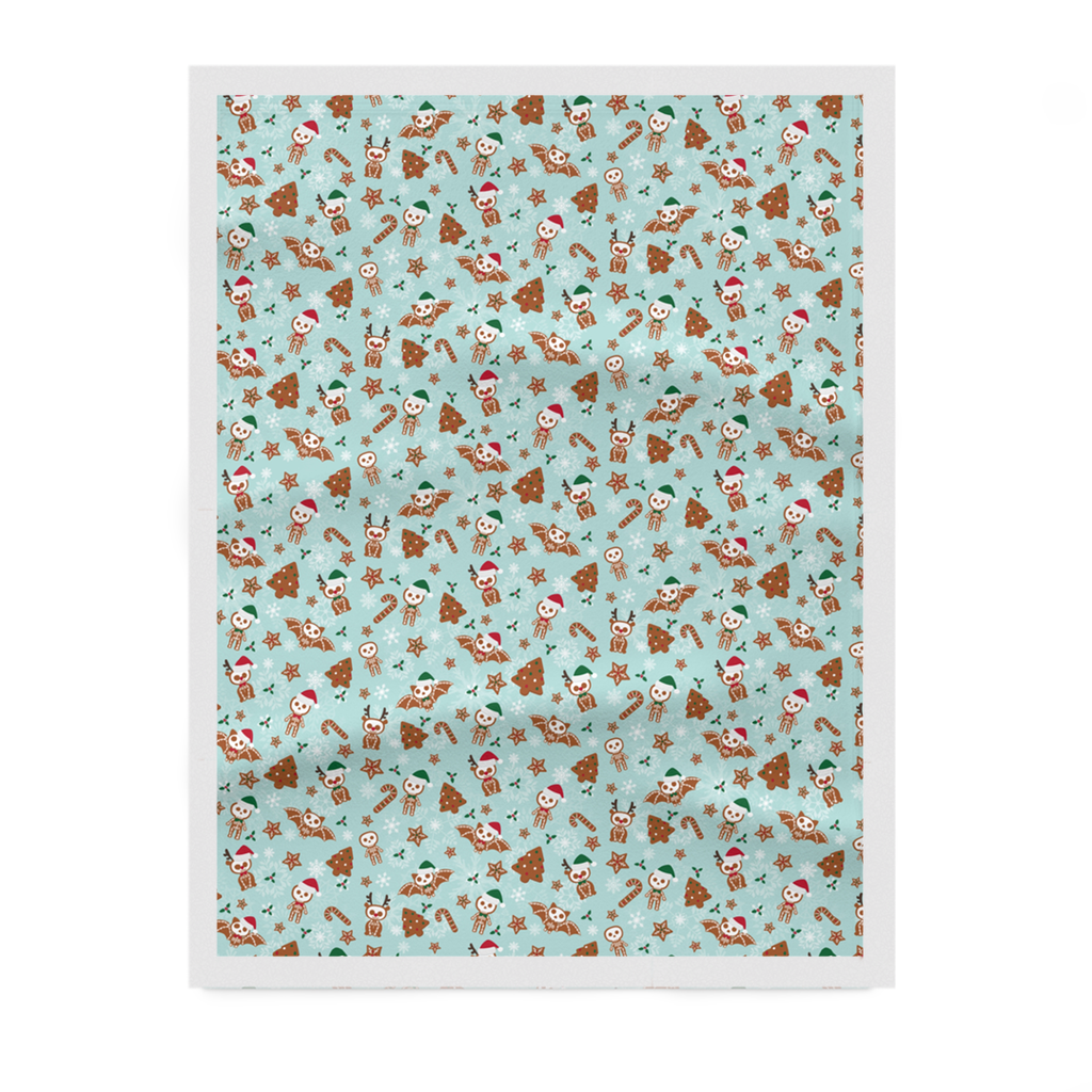 gingerdead toss print throw home decor for spooky creepmas christmas