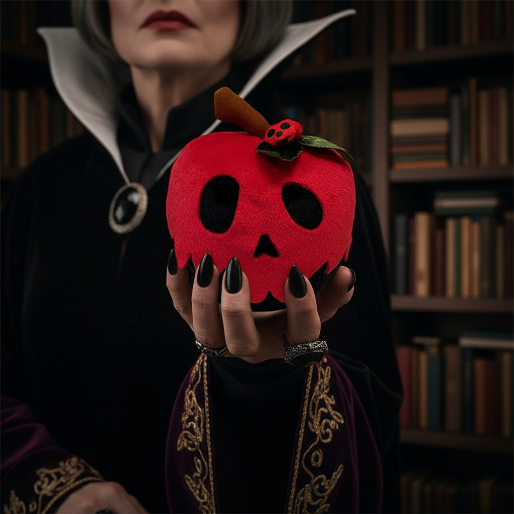 poison apple cosplay for evil queen or snow white. plush prop, soft plush