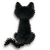 back view of black cat pompom pillow black ball fringe b right green cat eye embroidery pompom pillow Witch home decor minky plush pillows black cat home decor witch plush. witches familiar